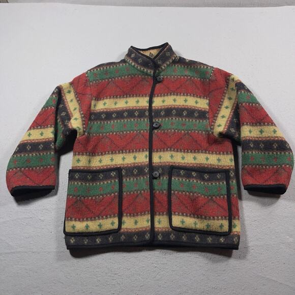 Lillunn Design Wool Jacket Women Large Button Front Oversized Made in Norway - Picture 1 of 8